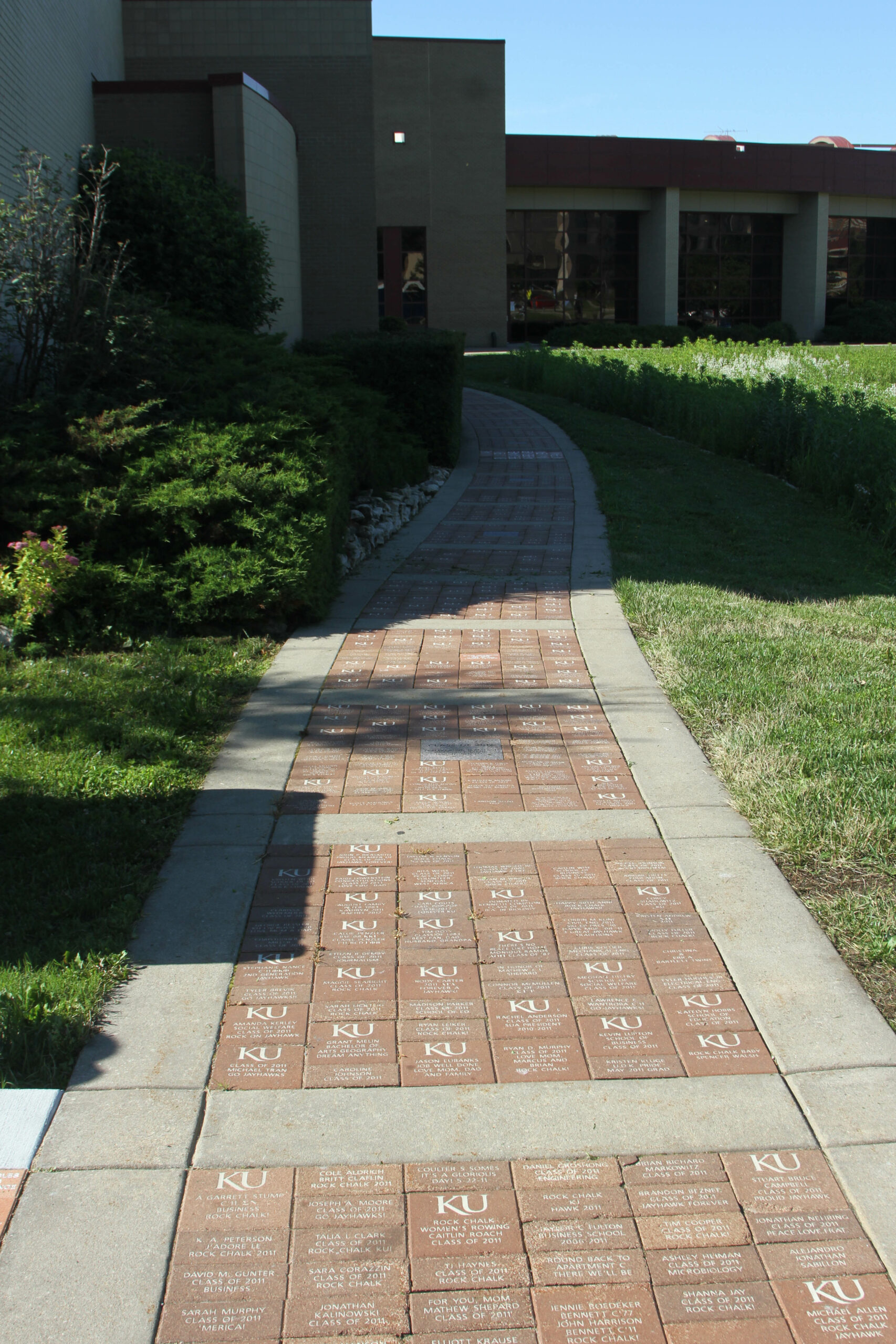 Class Legacy Walk - KU Endowment, brick hill legacy