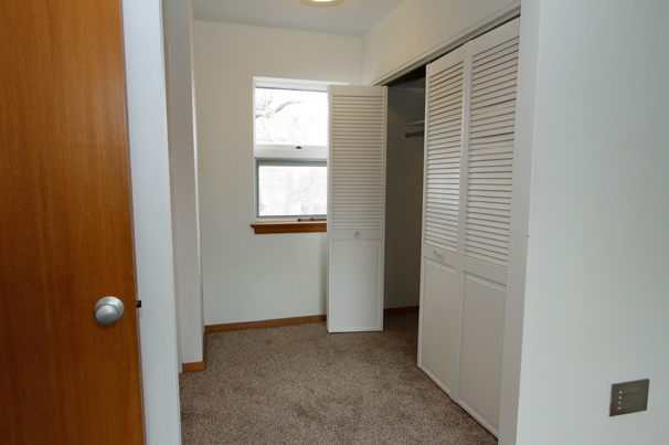 One-bedroom unit — Bedroom closet.