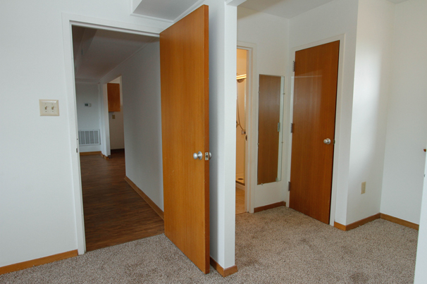 One-bedroom unit — Bedroom / Hallway.