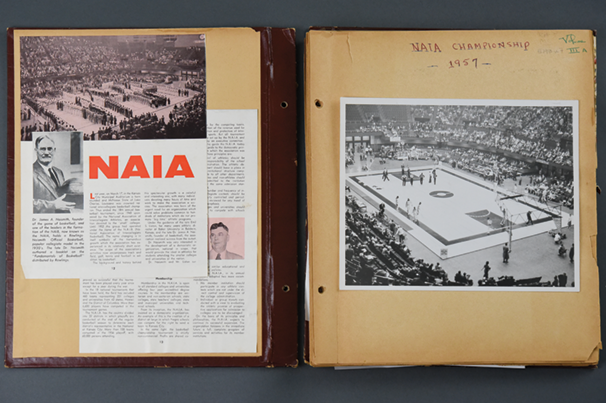 KU alumnus John B. McClendon Jr. was a basketball coaching star and civil rights trailblazer with many “firsts” to his credit, including being the first African-American coach to be inducted into the Naismith Memorial Hall of Fame; this is his scrapbook. 

KU Libraries Office of Communications & Advancement